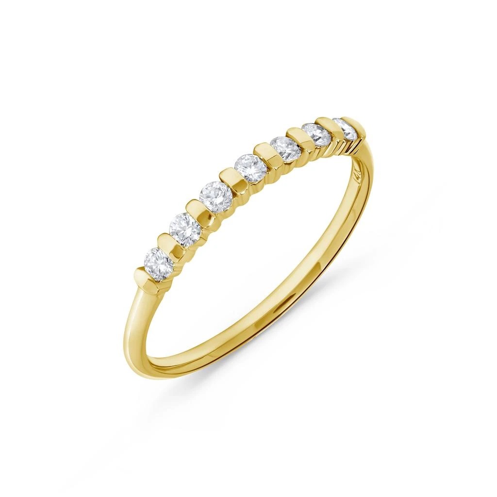H.J. Namdar 0.25 ct tw Round Diamond Bar Set Band Ring 14K Gold Natural Diamonds