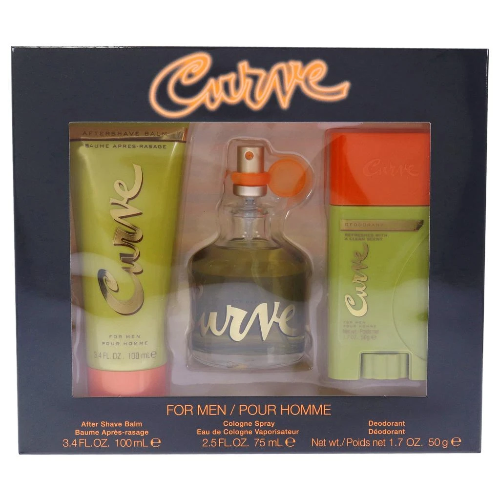 Liz Claiborne Curve by Liz Claiborne for Men - 3 Pc Gift Set 2.5oz EDC Spray, 3.4oz After Shave Balm, 1.7oz Deodorant Stick 4