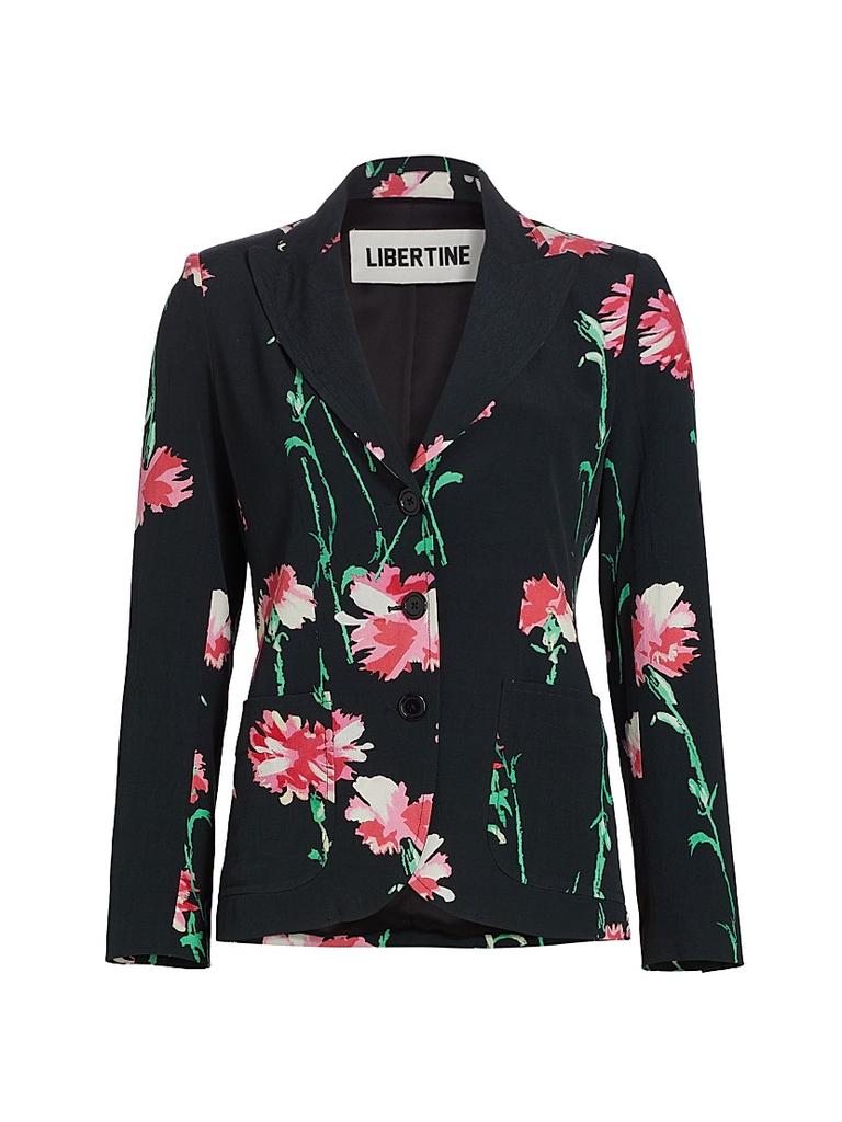 Libertine Cecil Beaton Carnation Three-Button Suit Jacket