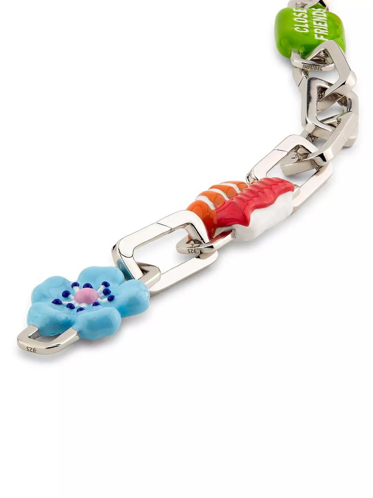 Poubel The Colton Sterling Silver & Enamel Charm Bracelet 3