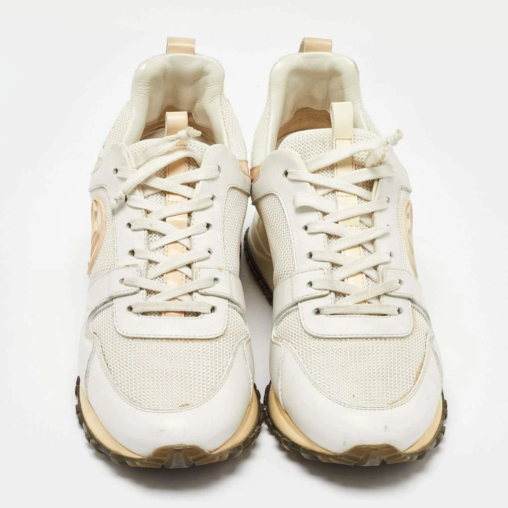 Louis Vuitton Louis Vuitton White Leather and Mesh Run Away Sneakers Size 37 3