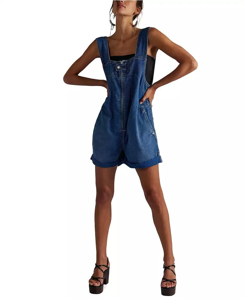 Free People Women's Square Neck Jude Shortalls