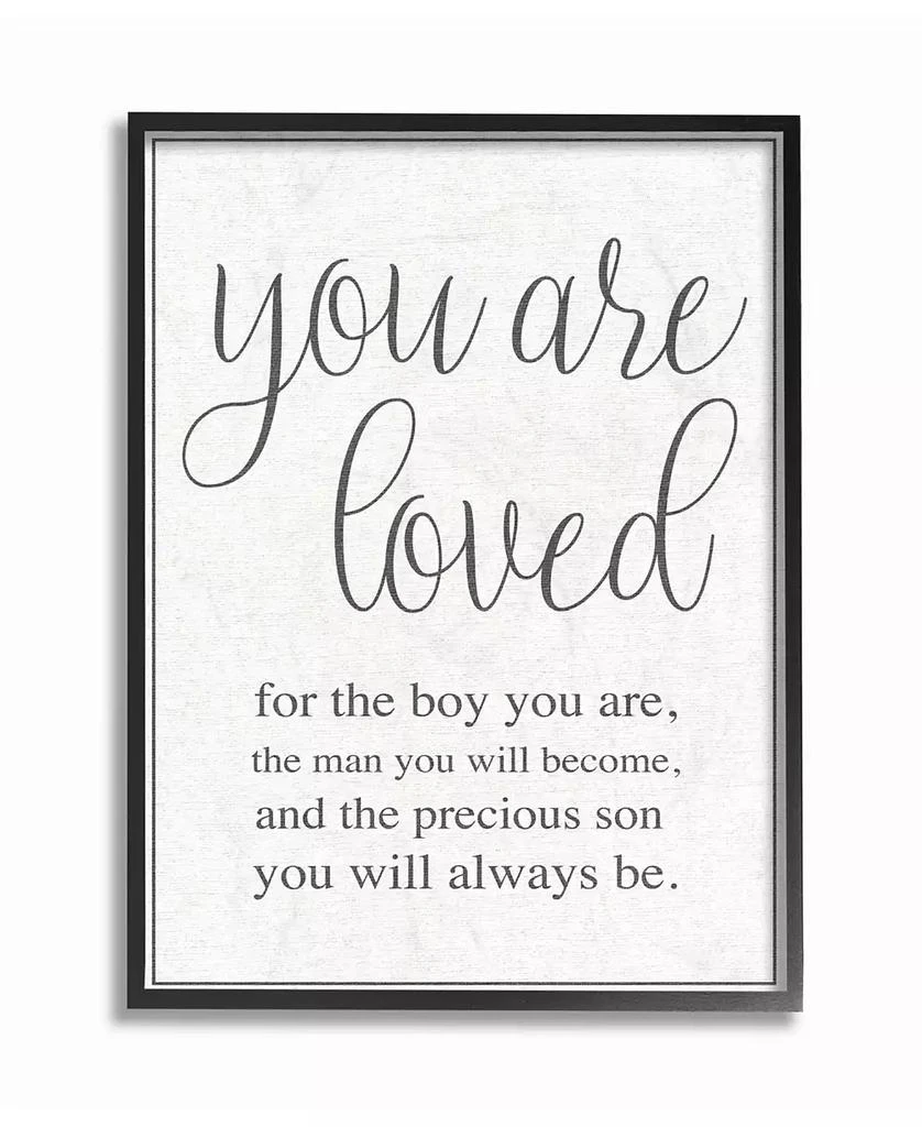 Stupell Industries You Are Loved Framed Giclee Art, 16" x 20"