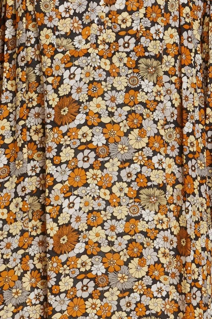 ANTIK BATIK Gathered floral-print crepe de chine dress 4