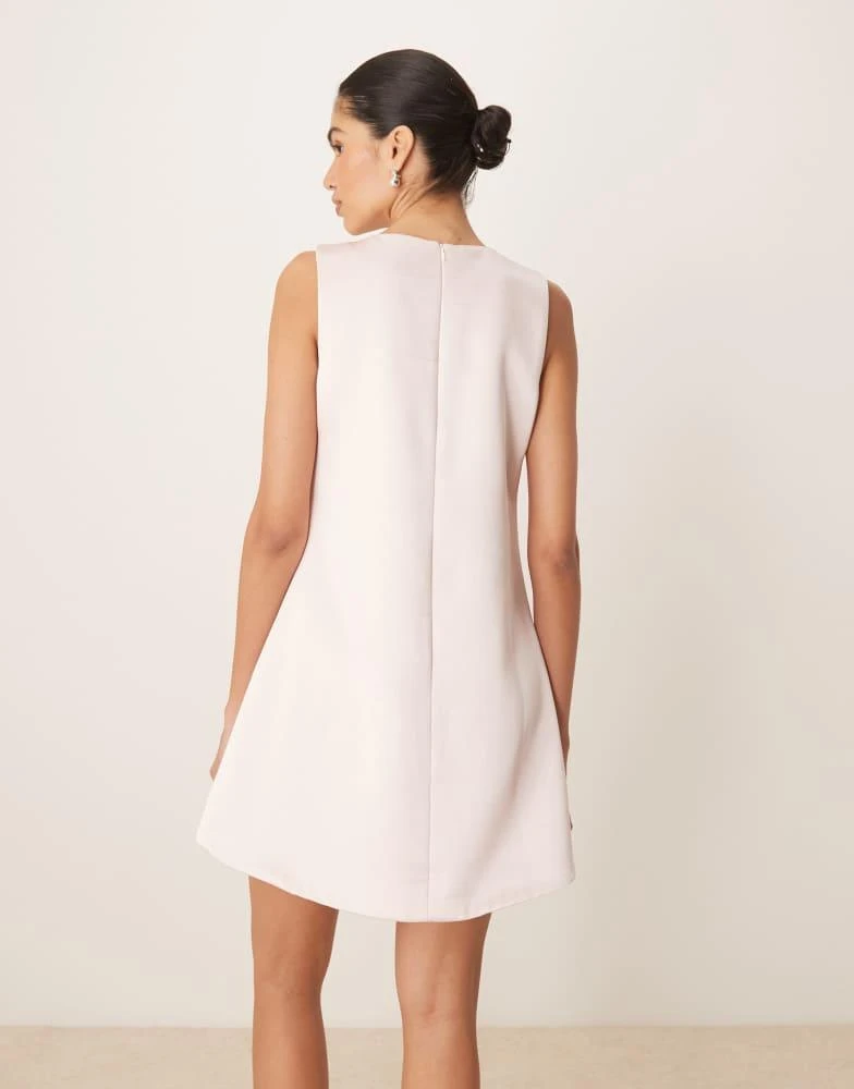 knee length dresses for ladies Daphne Sage Satin Mini Dress - 12
