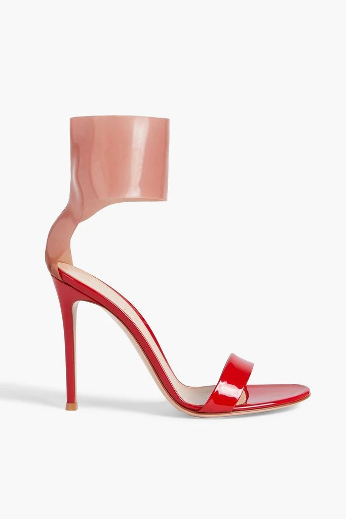 Gianvito Rossi Two-tone patent-leather and rubber sandals 1