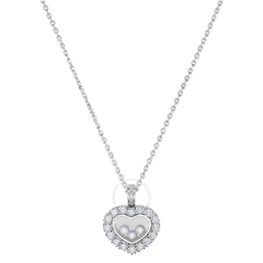Chopard 18k White Gold Happy Diamonds Icons Joaillerie Diamond Necklace