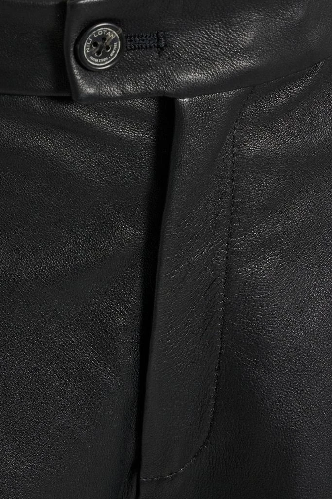 Nili Lotan Layne pleated leather shorts 4