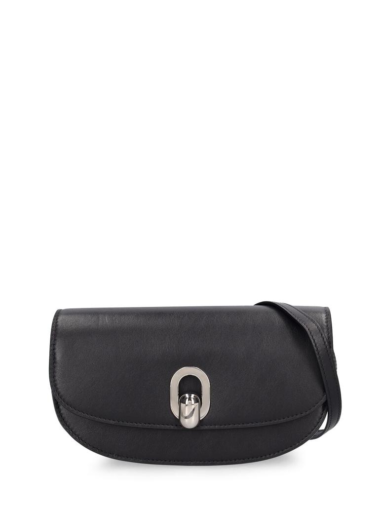 SAVETTE The Tondo Crescent Leather Shoulder Bag