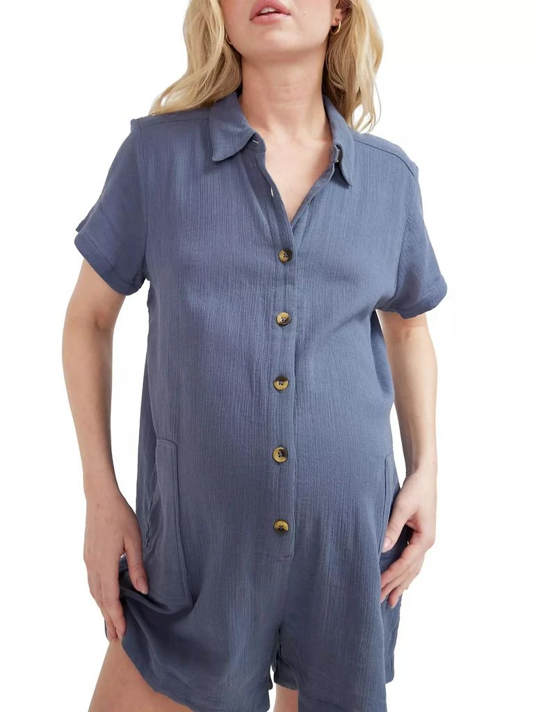 HATCH The Lenora Maternity Short Romper 4