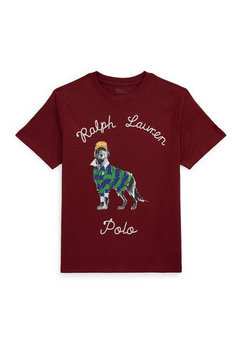 Ralph Lauren Lauren Childrenswear Boys 8 20 Dog Printed Cotton Jersey T Shirt