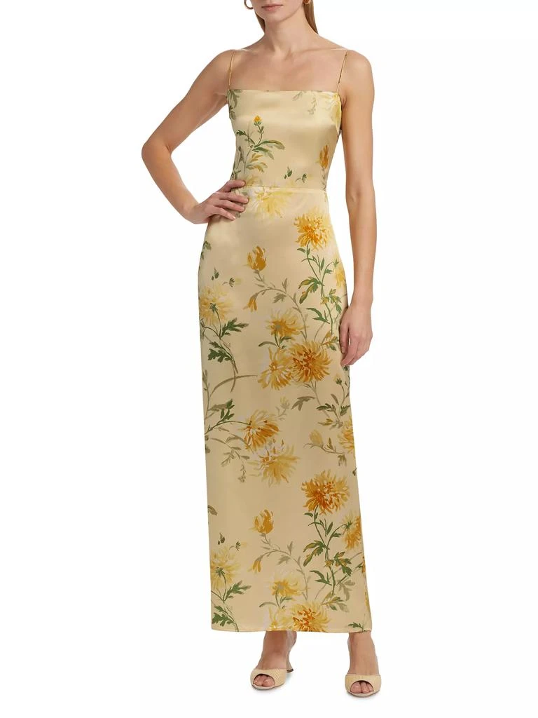 Reformation Frankie Floral Silk Column Maxi Dress 2