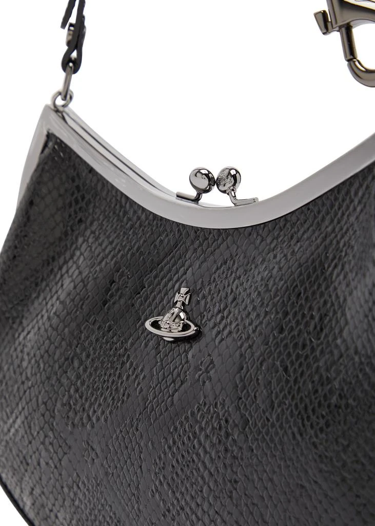 Vivienne Westwood Charm Frame python-effect leather shoulder bag 3