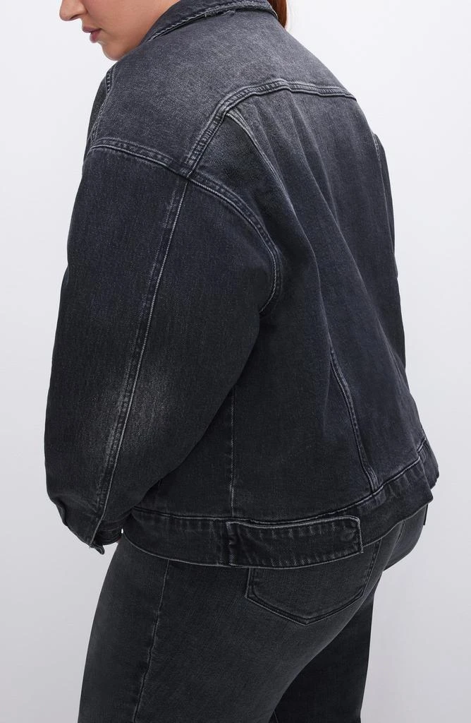 Good American Cotton Denim Trucker Jacket 7