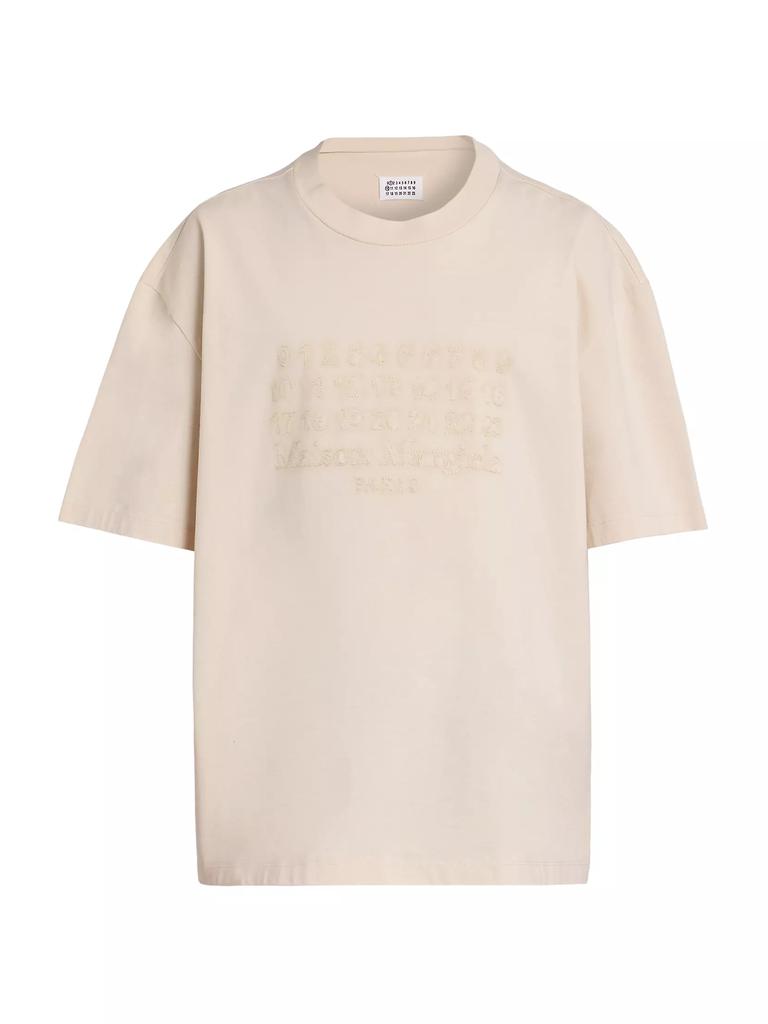 Maison Margiela メゾンマルジェラ / Logo cotton T-shirt Maison Margiela logo-embroidered Cotton T-shirt | Grey