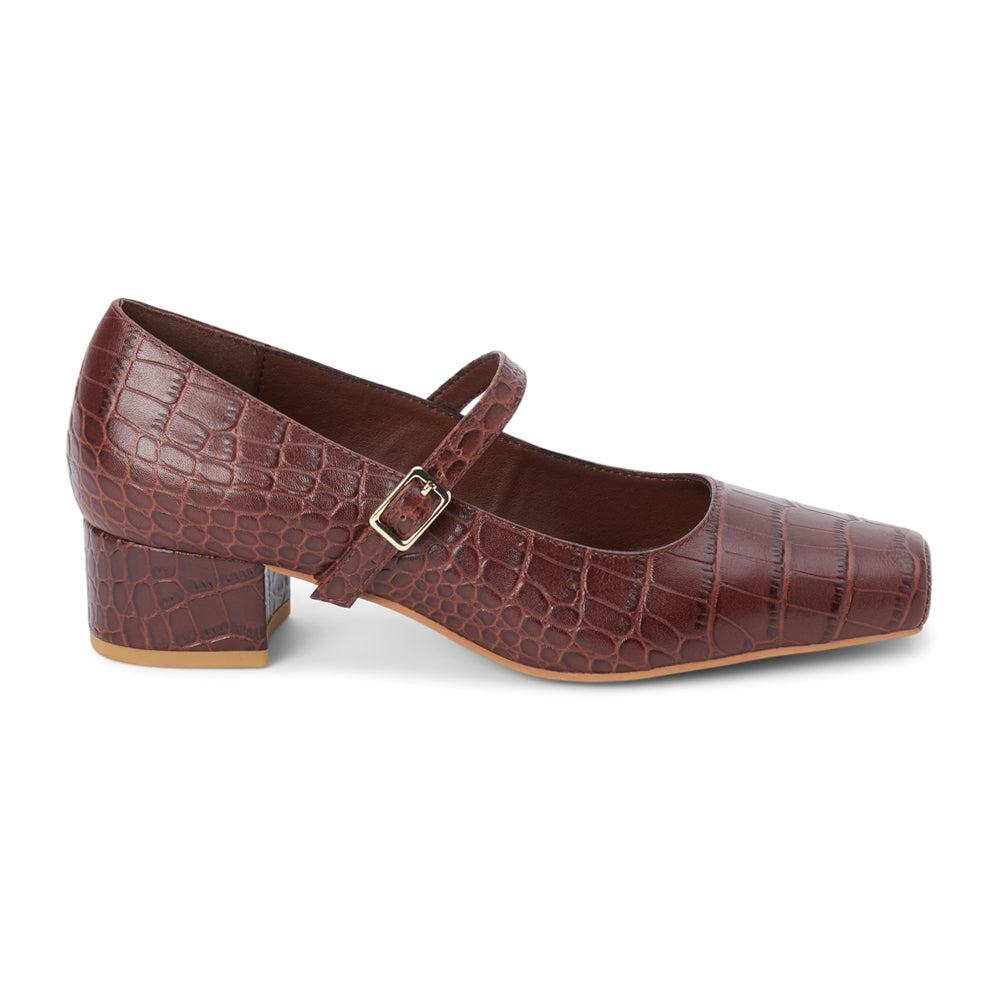 Matisse Mirabelle Croc Print Square Toe Mary Jane Pumps