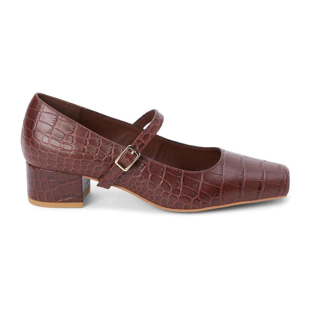 Matisse Mirabelle Croc Print Square Toe Mary Jane Pumps 1