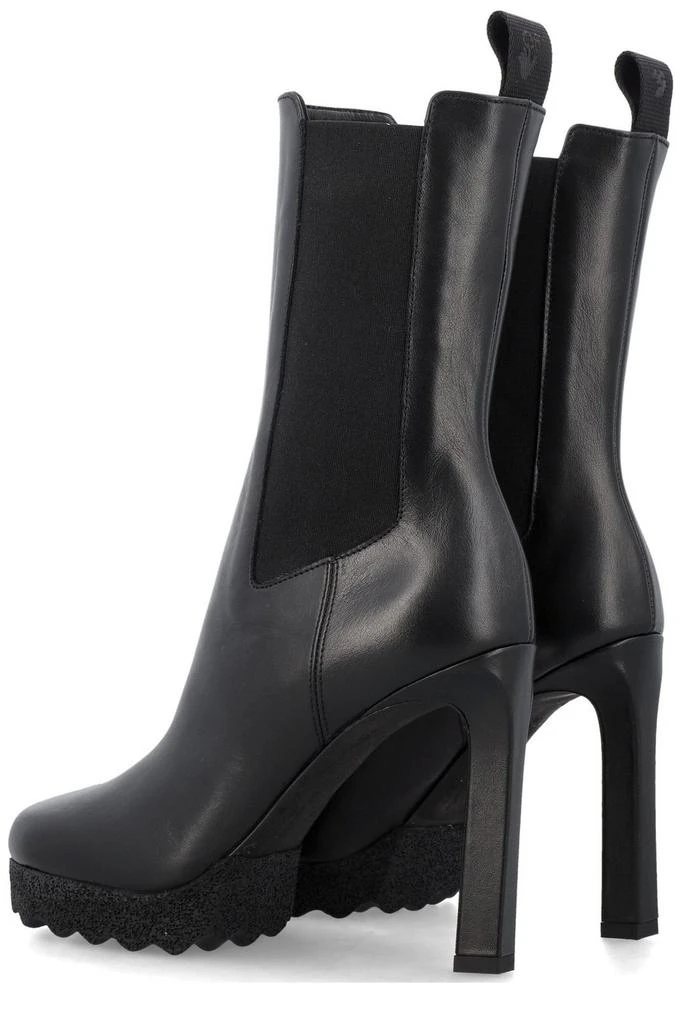 Off-White Off-White Round Toe High Heel Boots 4
