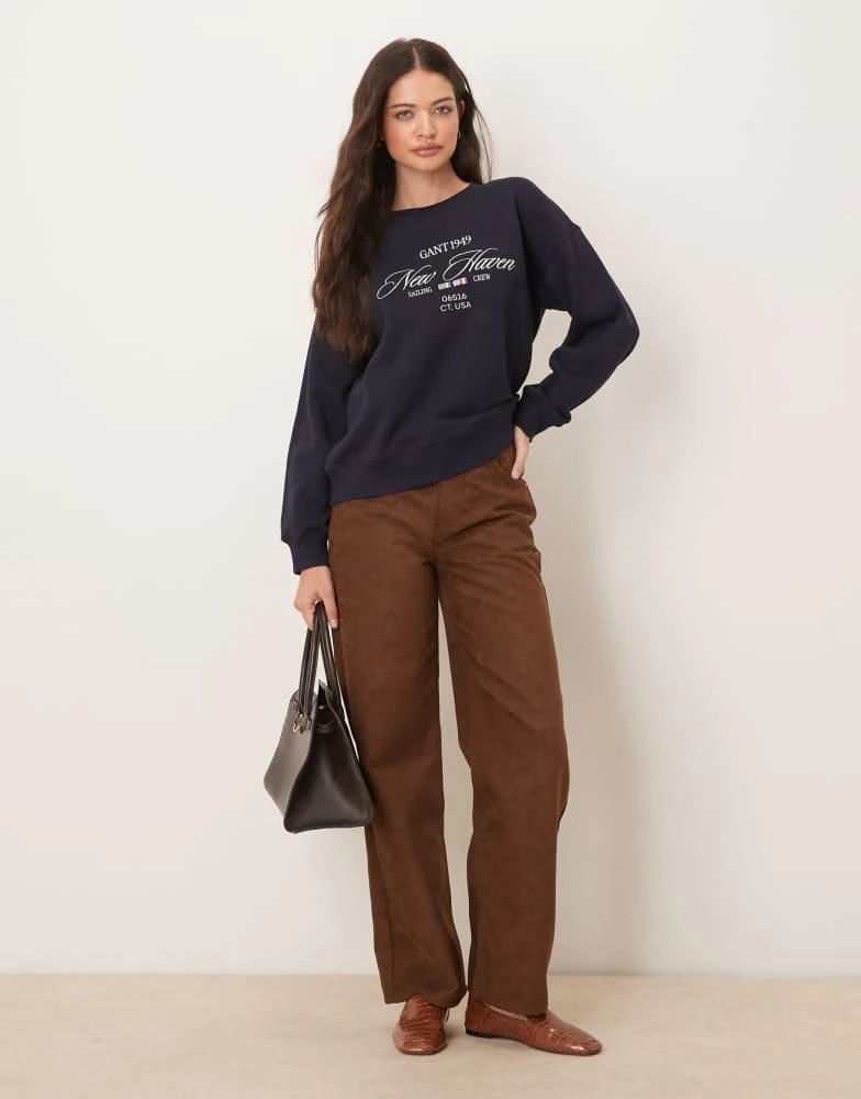Gant GANT embroided 1949 logo sweatshirt in navy 3