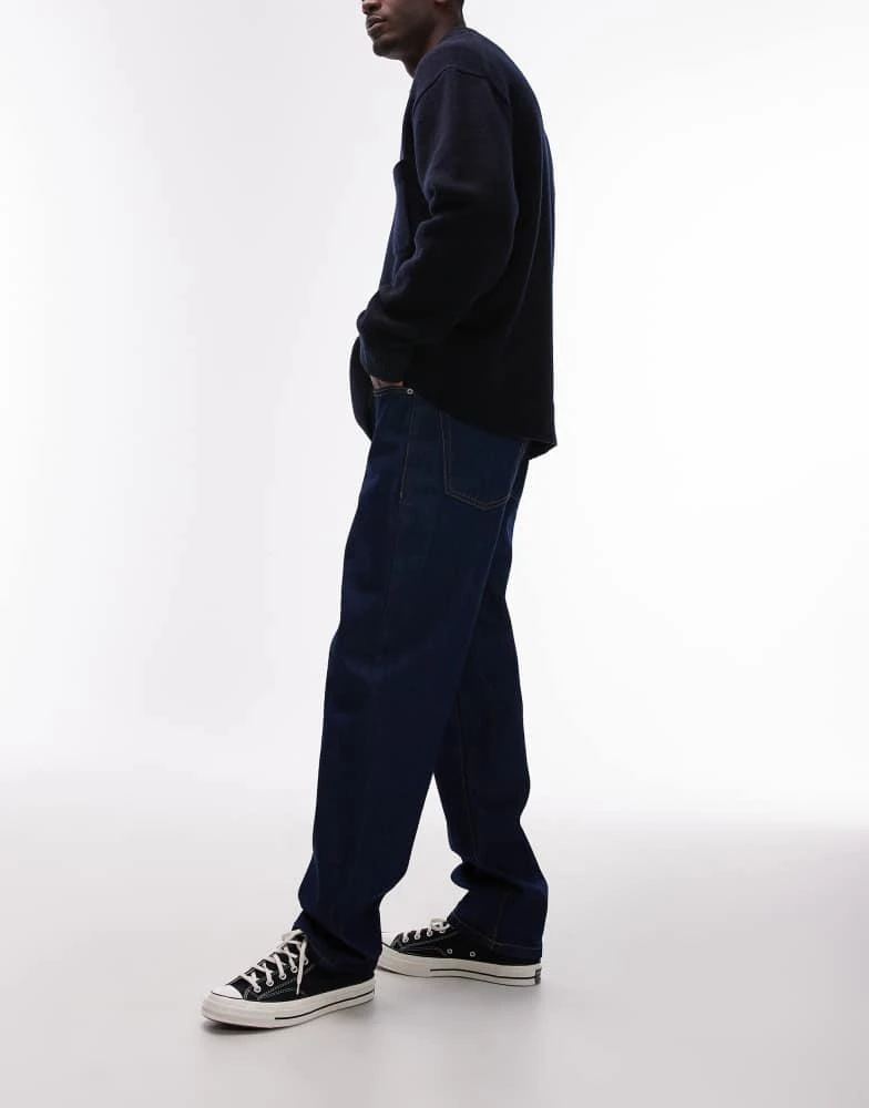 Topman Topman straight jeans in raw blue 2