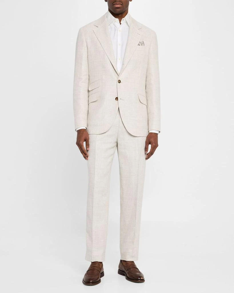Brunello Cucinelli Men's Prince of Wales Plaid Cavallo Suit 2