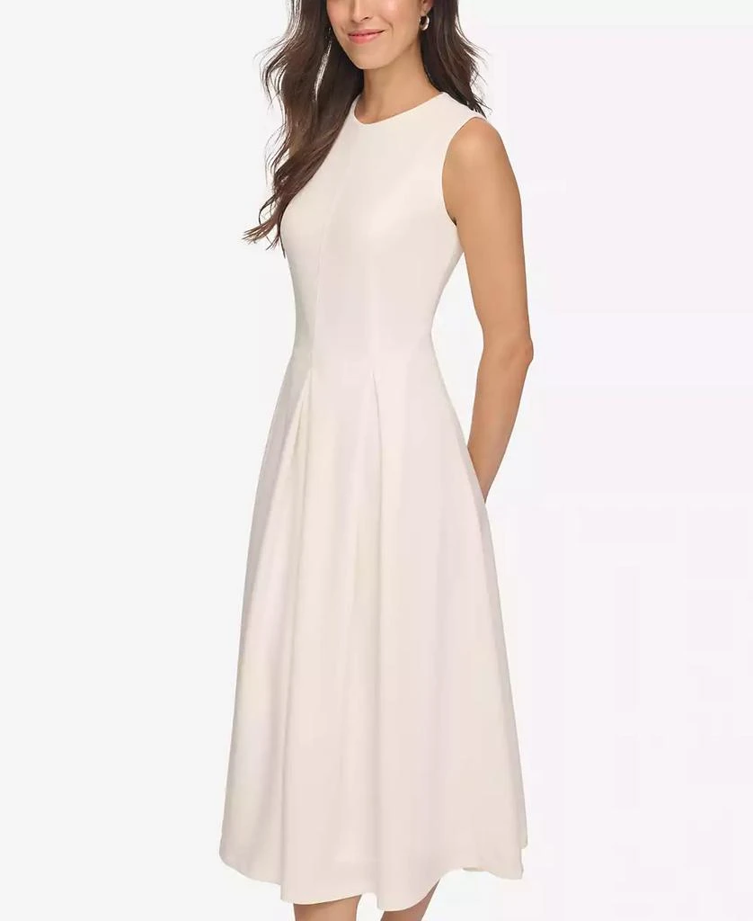 Calvin Klein Women's Sleeveless Pleated Midi A-Line Dress 3