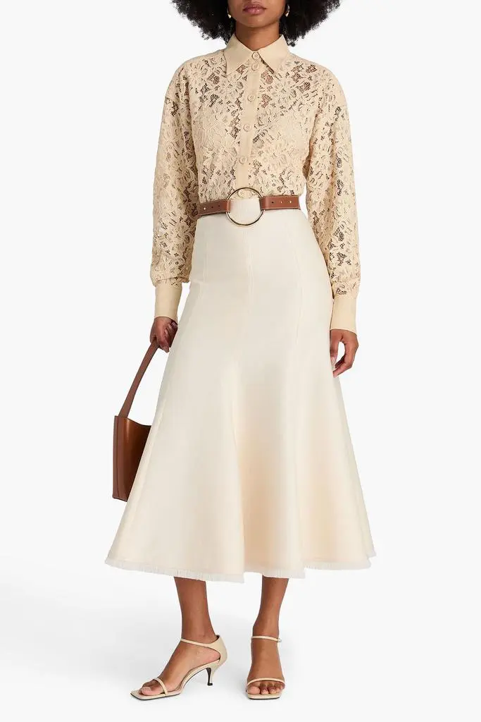 Zimmermann Linen-trimmed cotton-blend corded lace shirt 2