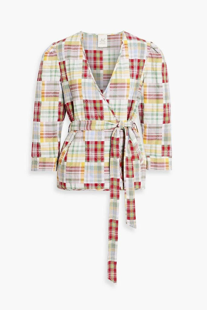 Cinq à Sept Triss quilted checked cotton jacket 1