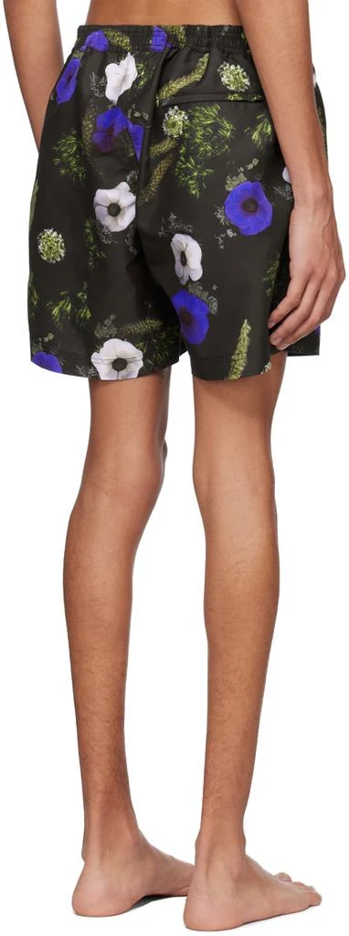 Sunspel Black Floral Swim Shorts 3