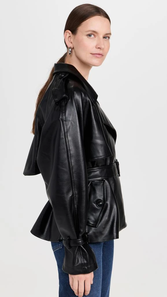 Pixie Market Leather Crop Trench Jacket 3