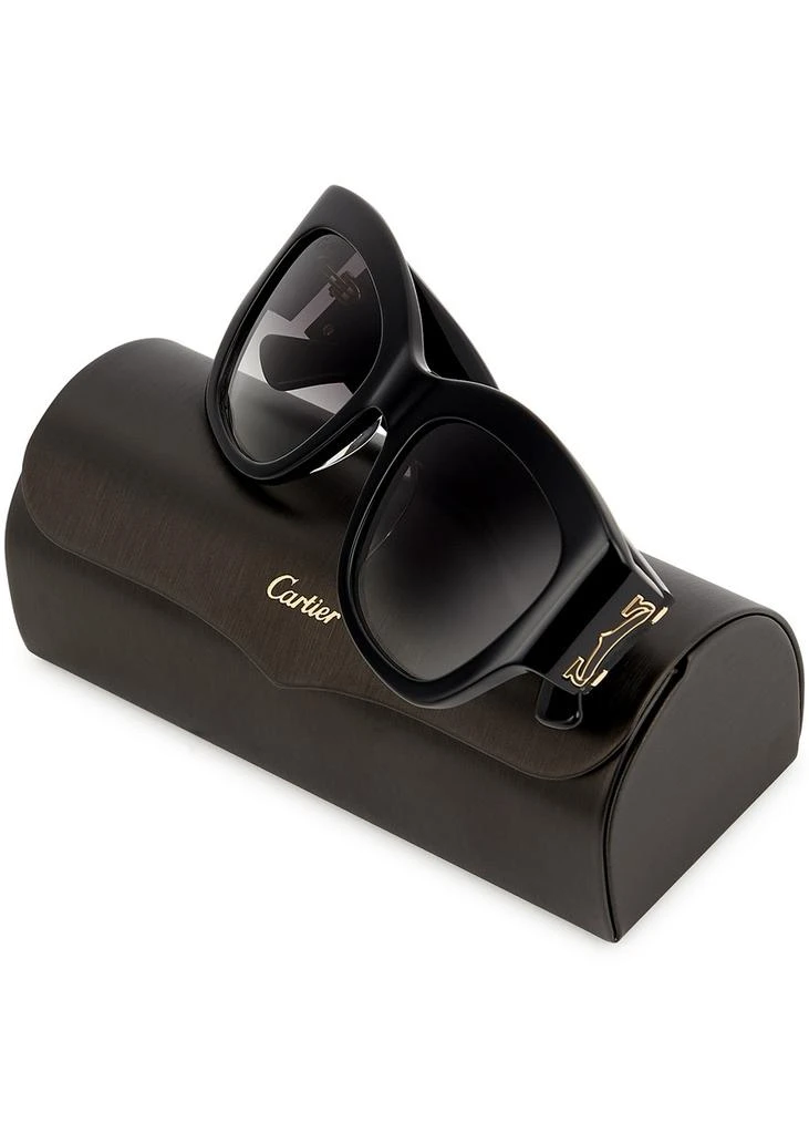 Cartier Signature C De Cartier black oversized sunglasses 5