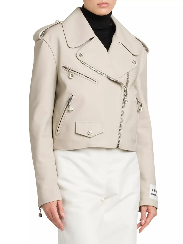 Moschino Sheep Leather Crop Jacket 4