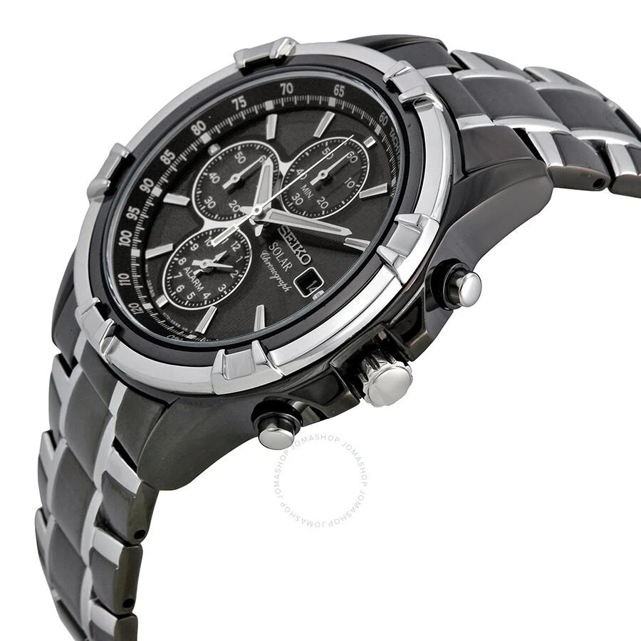 Seiko Open Box - Seiko Solar Chronograph Black Dial Men's Watch SSC143 2