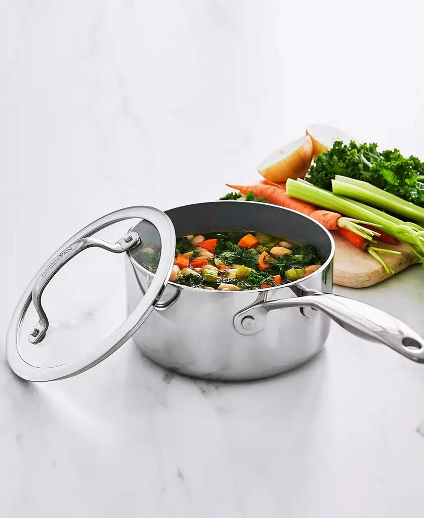 Greenpan Valencia Pro Stainless Steel 1.66-Qt. Saucepan with Lid 6