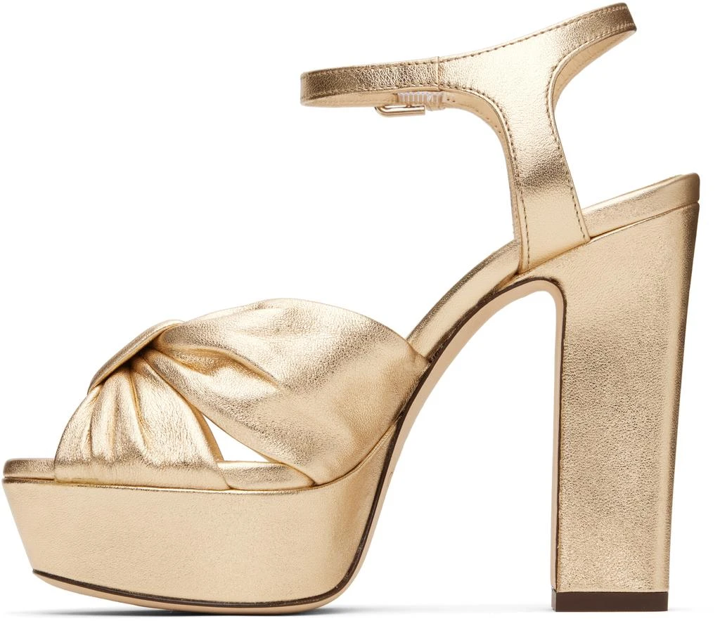 Jimmy Choo Gold Heloise 120 Heeled Sandals 3