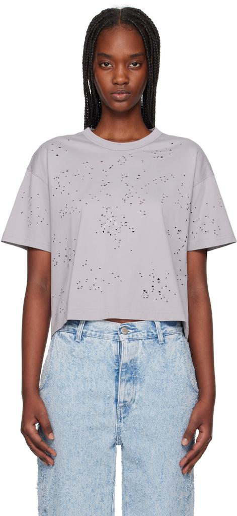 mfpen Gray Destroyed T-shirt