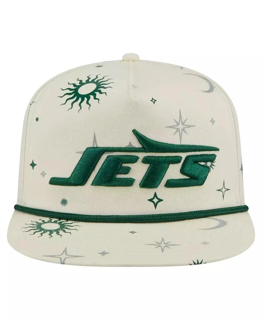 New Era Men's Cream New York Jets Celestial Golfer Adjustable Hat 2