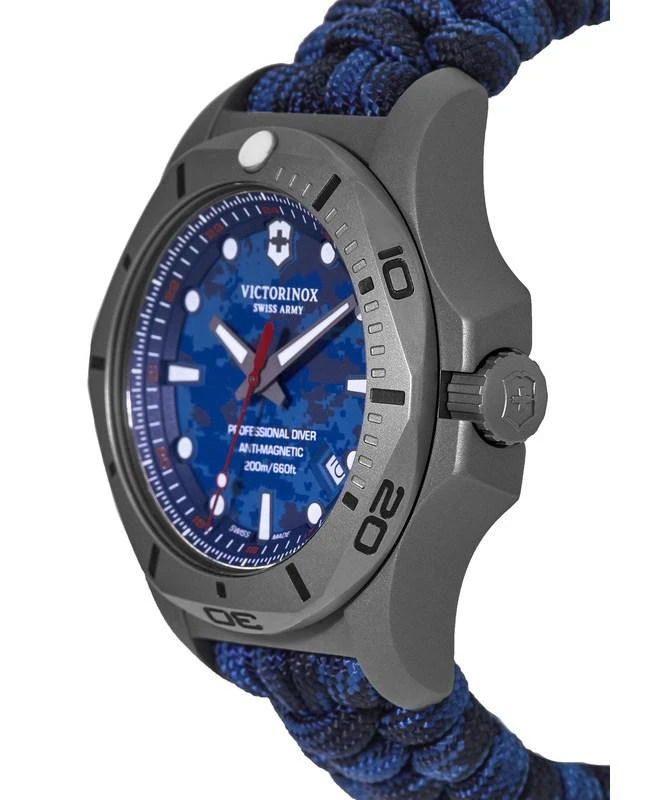 Swiss Army Victorinox Swiss Army I.N.O.X. Professional Diver Titanium 45mm Quartz Blue Dial Nylon Strap Men's Watch 241813 2