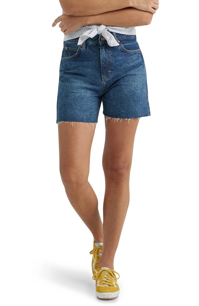 LEE Rider Raw Hem Denim Shorts
