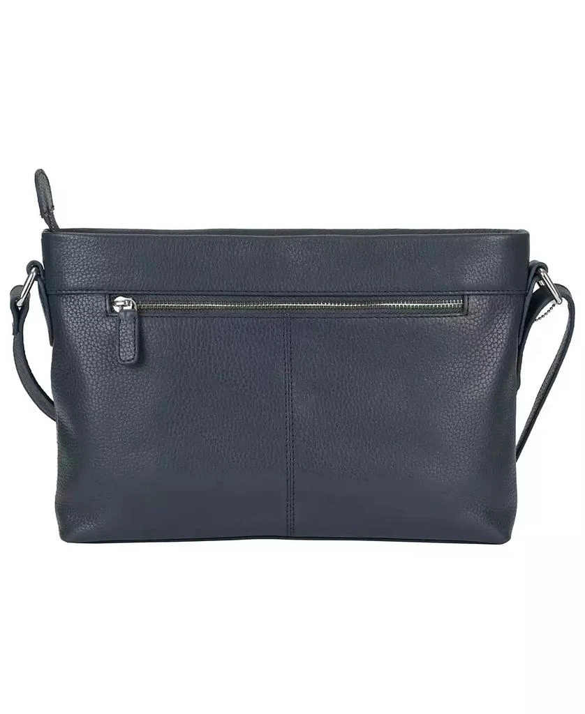 Mancini Leather Goods Pebble Loretta Leather Crossbody Handbag with Organizer 11