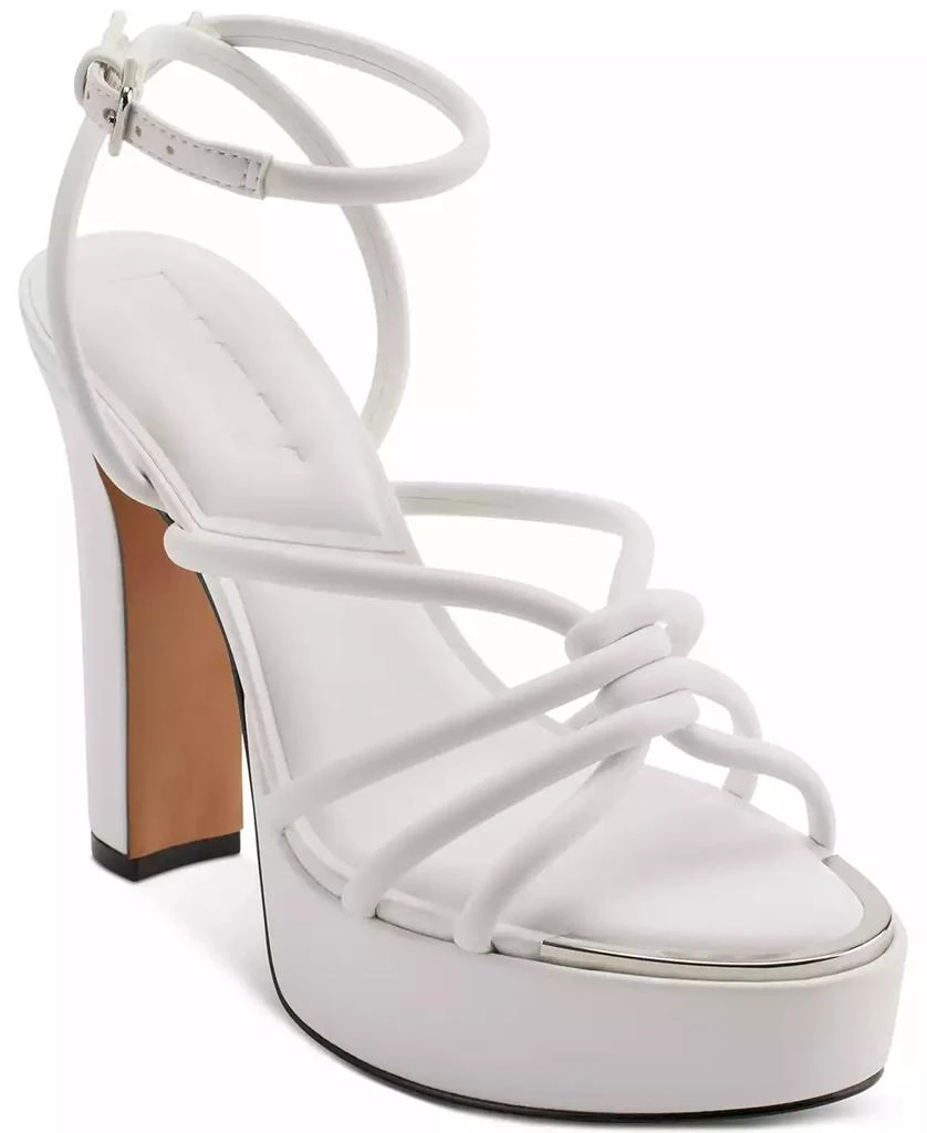 DKNY Women's Delicia Strappy Knotted Platform Sandals 1