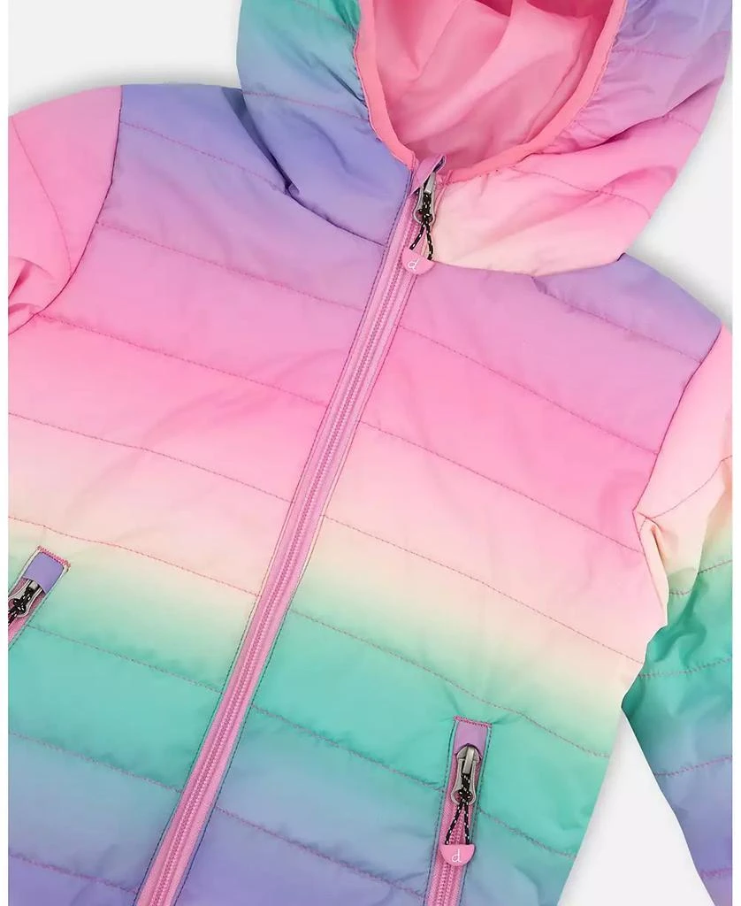 Deux par Deux Big Girl Quilted Mid-Season Jacket Multicolor Gradient - Child 4
