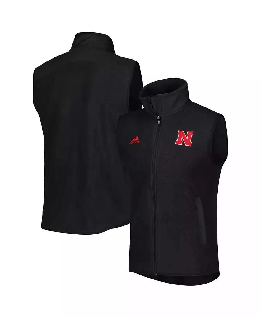 Adidas Men's Black Nebraska Huskers Full-Zip Vest 1