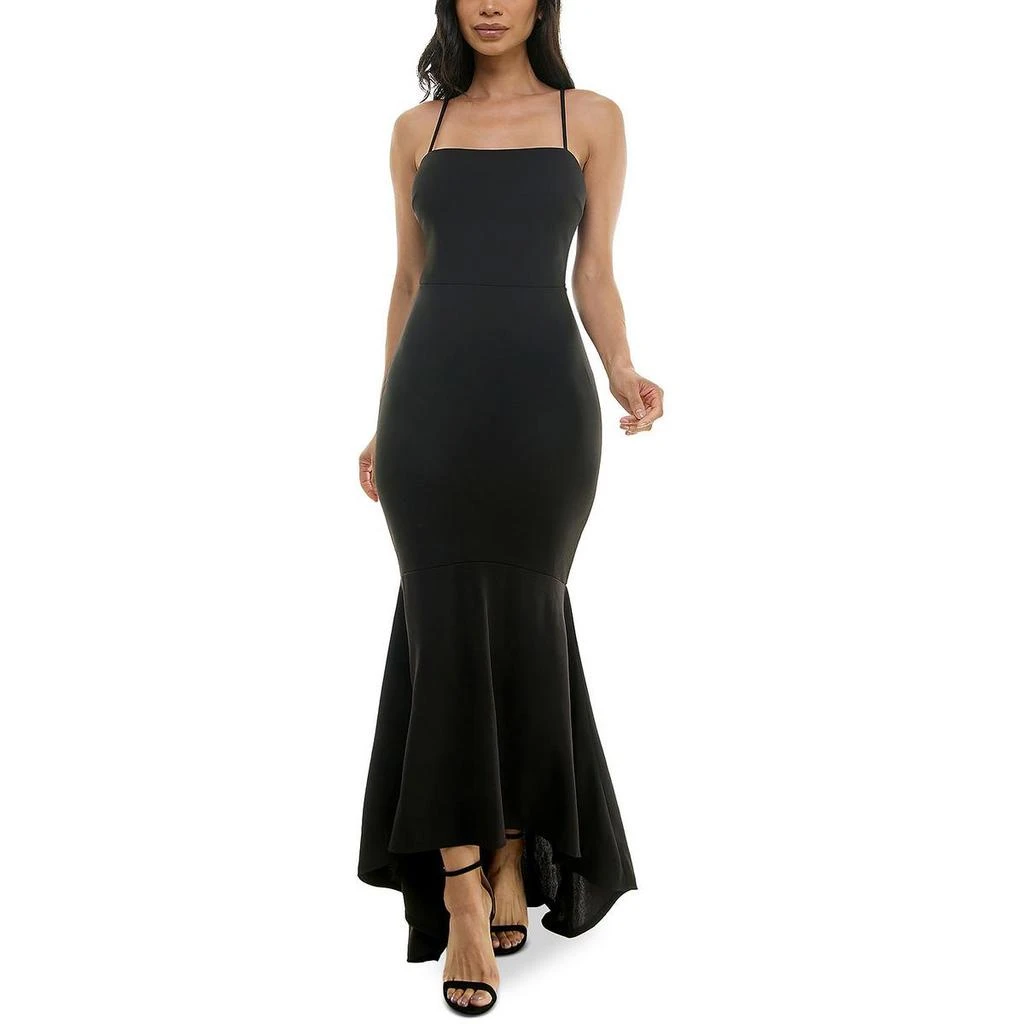 Emerald Sundae Juniors Womens Hi-Low Formal Evening Dress 1