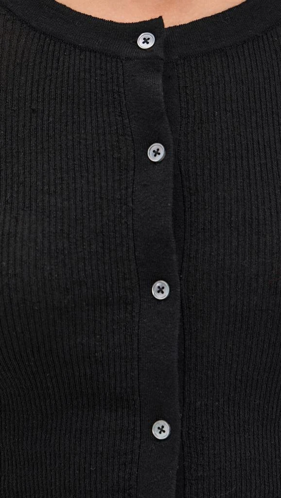 James Perse Stretch Linen Ribbed Cardigan 5