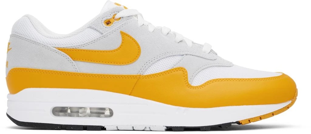 NIKE White & Yellow Air Max 1 Essential Sneakers 1