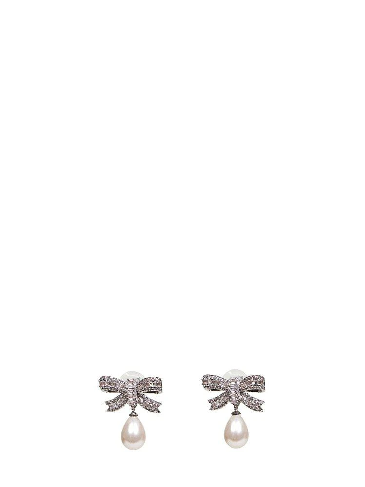 Self Portrait Self-Portrait Bow Embellished Droplet Earrings