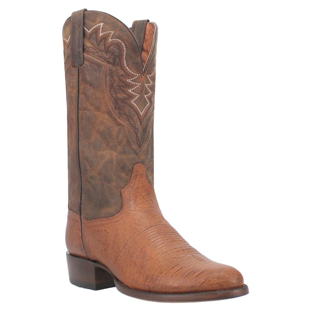 Dan Post Boots Scott Smooth Ostrich Embroidered Round Toe Cowboy Boots