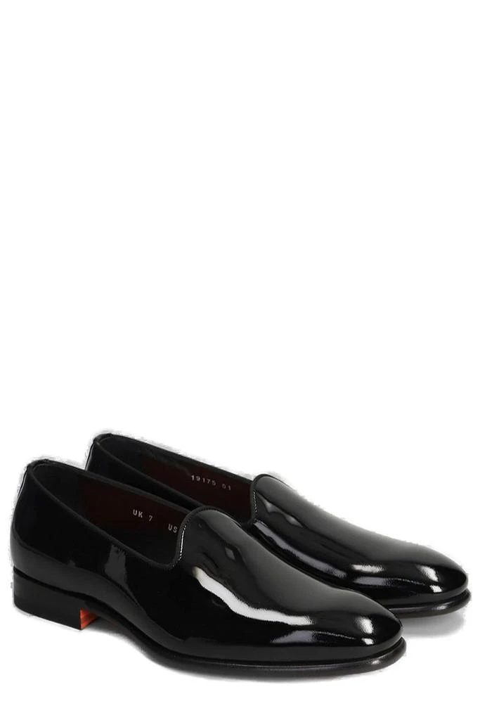 Santoni Shoes Mens 9 D Loafers Almond Toe Career Businessman Luxury Formal Italy Santoni almond-toe Suede Loafers | Brown | FARFETCH main image 3