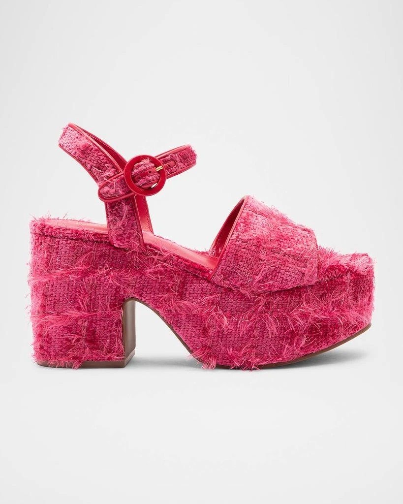 Larroude Miso Velvet Agami Platform Sandals 1